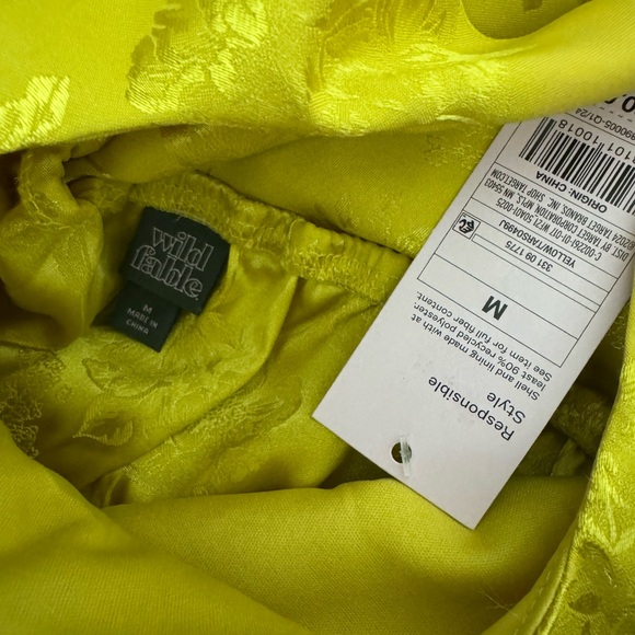 NWT Satin Halter Floral Jacquard Fabric Mini Dress From Wild Fable - Picture 8 of 8